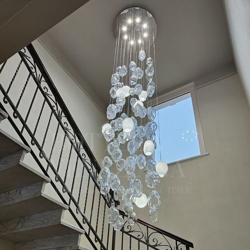 Hängelampe - ICEROCK - BOTTEGA VENEZIANA - geblasenes Glas / Muranoglas / modern