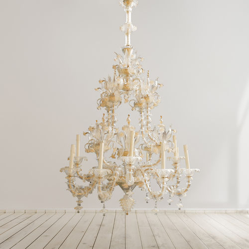 Kronleuchter / venezianischer Stil - CHARLOTTE - BOTTEGA VENEZIANA - Kristall / geblasenes Glas / Muranoglas