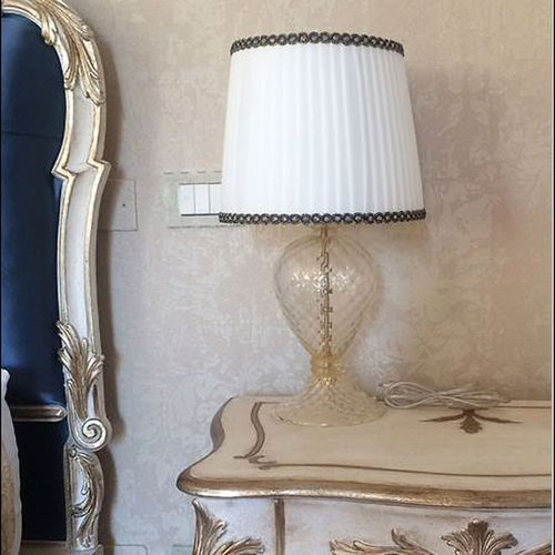 Tischlampe - DESIREE - BOTTEGA VENEZIANA - geblasenes Glas / Muranoglas / Seide
