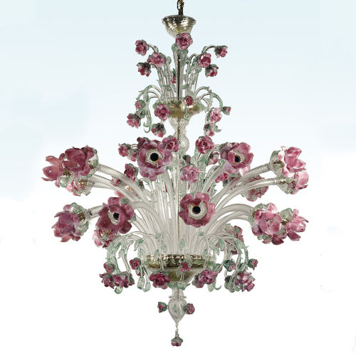 Klassischer Kronleuchter - ROSETO-20 - BOTTEGA VENEZIANA - Glas / für Gewerbegebrauch / LED