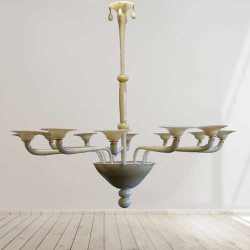 Moderner Kronleuchter - TUNDRA - BOTTEGA VENEZIANA - geblasenes Glas / Muranoglas / 12 Glühbirnen