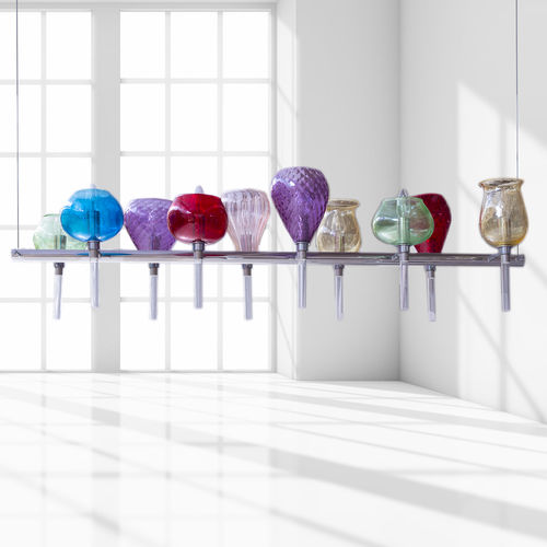 Moderner Kronleuchter - CAMILLA - BOTTEGA VENEZIANA - geblasenes Glas / Muranoglas / aus verchromtem Metall