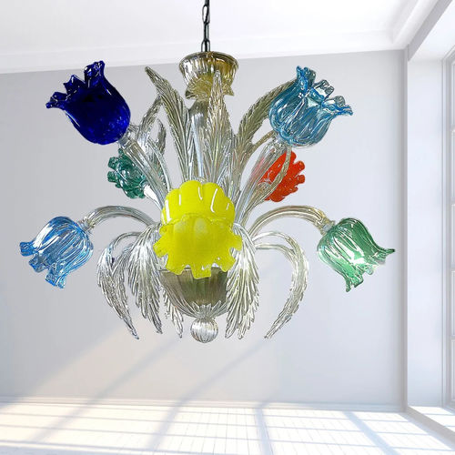 Kronleuchter / originelles Design - MUSA - BOTTEGA VENEZIANA - Kristall / geblasenes Glas / Muranoglas
