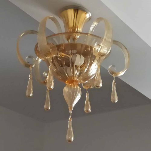 Klassische Deckenleuchte - NERONE - BOTTEGA VENEZIANA - kreisförmig / geblasenes Glas / Muranoglas