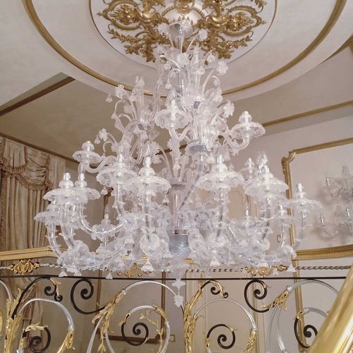 Klassischer Kronleuchter - VAPOROSO - BOTTEGA VENEZIANA - geblasenes Glas / aus venezianischem Glas / Gold