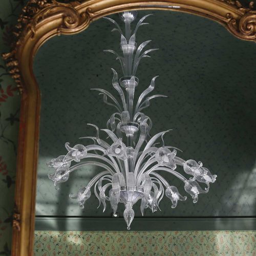 Klassischer Kronleuchter - COROLLE - BOTTEGA VENEZIANA - Kristall / geblasenes Glas / Muranoglas