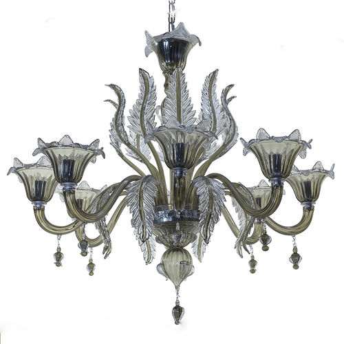 Klassischer Kronleuchter - CANOPO - BOTTEGA VENEZIANA - geblasenes Glas / Muranoglas / Rauchglas