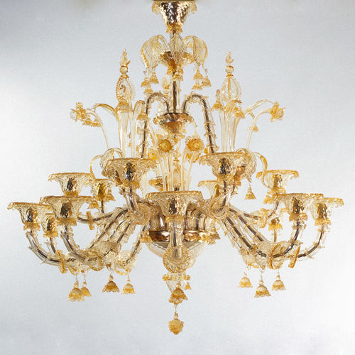 Kronleuchter / venezianischer Stil - Vaporoso ambra - BOTTEGA VENEZIANA - Muranoglas / für Gewerbegebrauch / Kandelaber