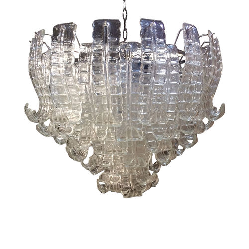 Kronleuchter / Art Deco-Stil - FELCI - BOTTEGA VENEZIANA - geblasenes Glas / Muranoglas / 8 Glühbirnen