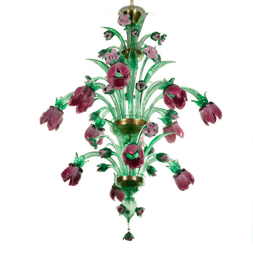 Kronleuchter / originelles Design - Primavera-12 - BOTTEGA VENEZIANA - geblasenes Glas / 12 Glühbirnen / für Gewerbegebrauch