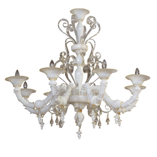 Klassischer Kronleuchter - MELANIE - BOTTEGA VENEZIANA - Kristall / geblasenes Glas / Gold