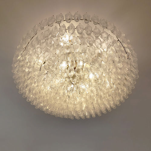 Vintage-Kronleuchter - Poliedri cristallo - BOTTEGA VENEZIANA - Kristall / Muranoglas / 12 Glühbirnen