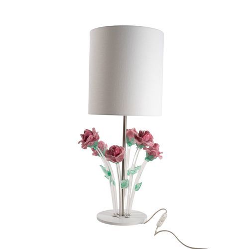 Tischlampe - Roseto - BOTTEGA VENEZIANA - Chrom / Muranoglas / Stil