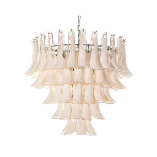 Vintage-Kronleuchter - ARTEMIDE AVORIO - BOTTEGA VENEZIANA - Metall / Muranoglas / 9 Glühbirnen