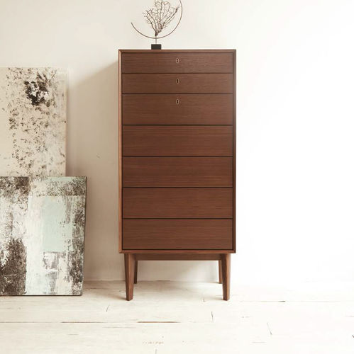 Moderner Chiffonnier - WING LUX - CondeHouse - Eiche / Nussbaum / braun