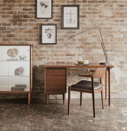 Moderner Schreibtisch - WING LUX - CondeHouse - Eiche / Nussbaum / mit Stauraum