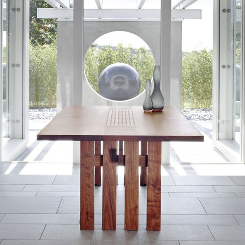 Moderner Esstisch - IPPONGI Nakakiori - CondeHouse - Eiche / Nussbaum / Massivholz