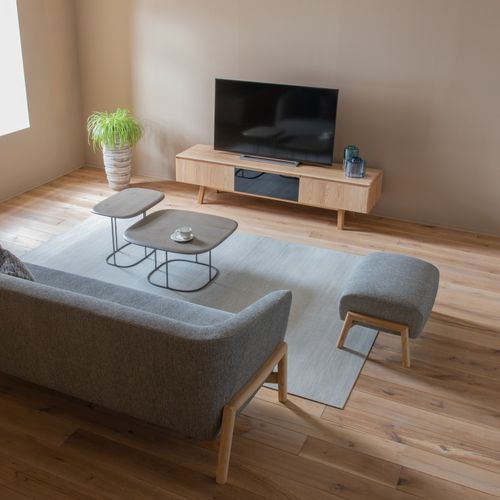 Moderne Ottomane - TEN Living - CondeHouse - Stoff / Leder / rechteckig