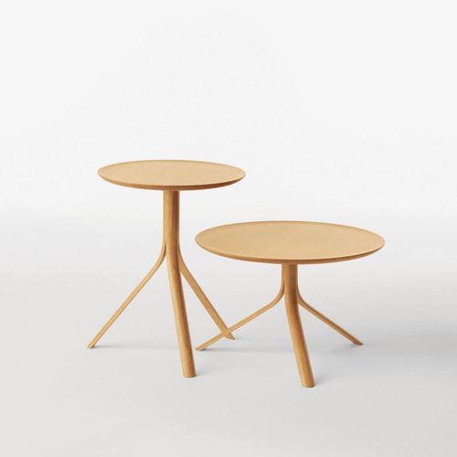 Moderner Beistelltisch - SPLINTER - CondeHouse - Eiche / Sperrholz / gebeiztes Holz
