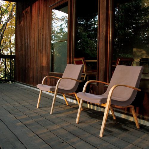 Moderner Sessel - LINUS Living - CondeHouse - Stoff / Leder / Holz