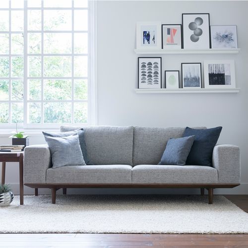 Modernes Sofa - WING LUX 230 - CondeHouse - Stoff / Leder / grau