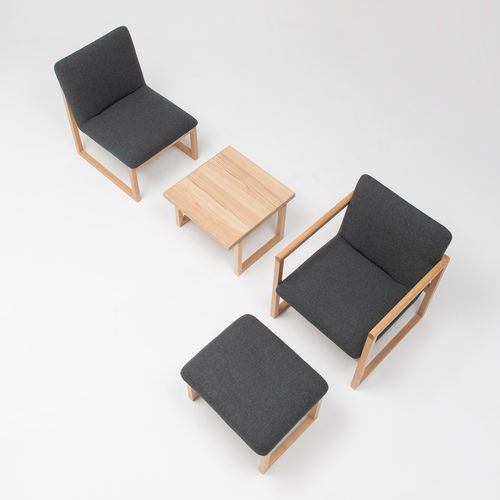 Moderner Sessel - JINGU - CondeHouse - Stoff / Leder / Esche