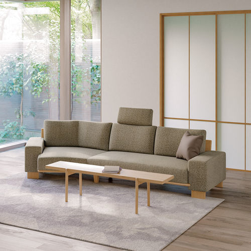 Modernes Sofa - RS - CondeHouse - Stoff / Leder / mit Armlehnen