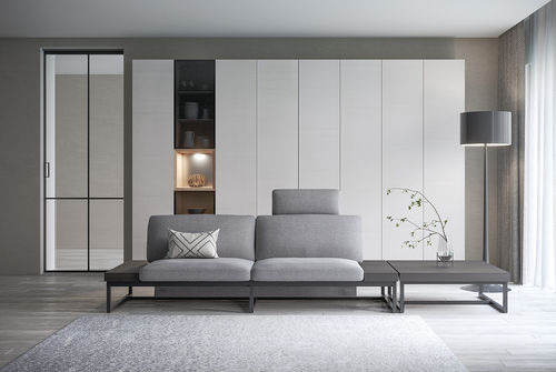 Modernes Sofa - SESTINA LUX Living (17) KD - CondeHouse - Stoff / Leder / ohne Armlehnen