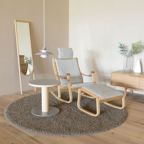 Moderner Tisch - KOTAN  - CondeHouse - Esche / Linoleum / Gestell aus Metall