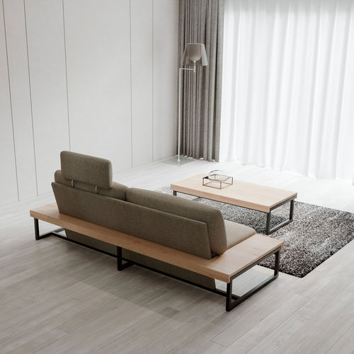 Moderner Couchtisch - SESTINA LUX - CondeHouse - Massivholz / Gestell aus Kirschbaumholz / horizontal