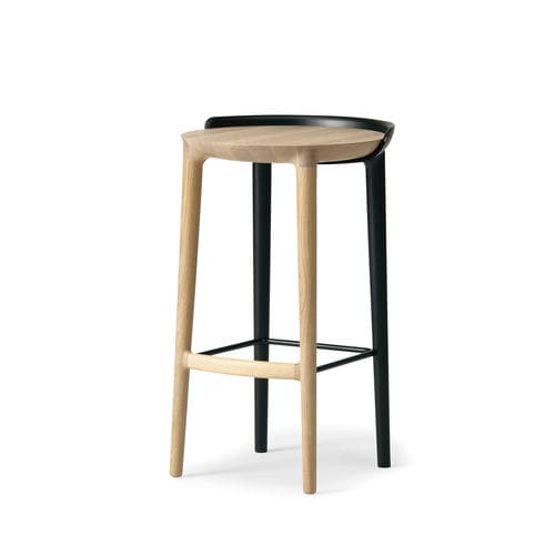 Moderner Barhocker - CRUST - CondeHouse - Eiche / Massivholz / Gestell aus Eiche