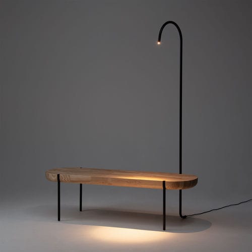Moderne Bank - TUB Bench - CondeHouse - Esche / ohne Rückenlehne / ohne Armlehnen