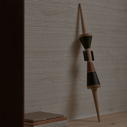 Esche-Skulptur - Stick - Type E - CondeHouse - Eiche / Kuhfell / bodenstehend