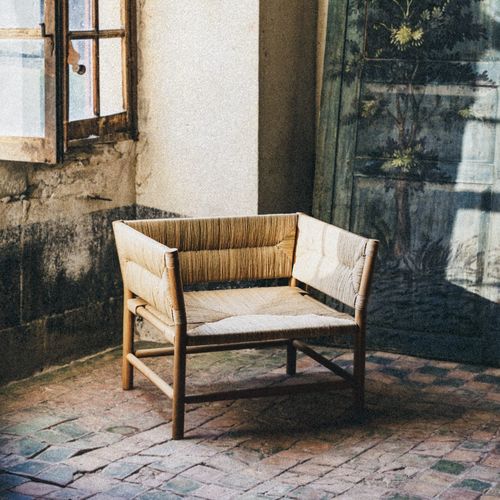 Moderner Sessel - FAUTUEI - Midi - Stroh / Eiche