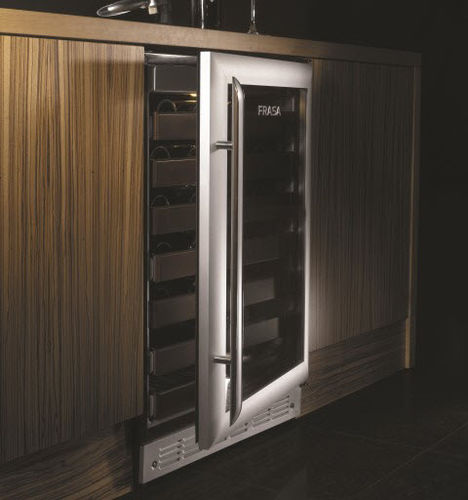 Multi-Temperatur-Weinkühlschrank - FCECV1667 - BLUAWAY SA - Unterbau / Aluminium / Kirschbaum