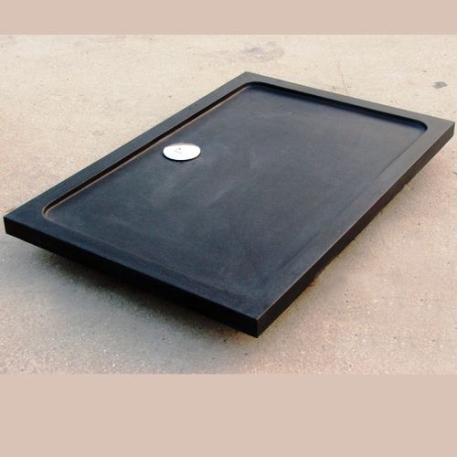 Rechteckige Duschtasse - JET BLACK GRANITE - INDIA STONE EXPORT - zum Fliesen / Keramik