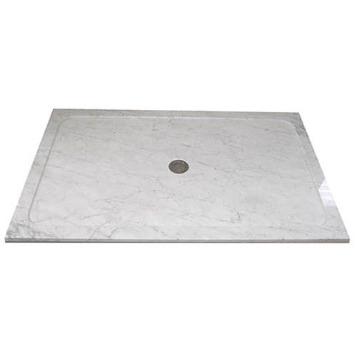 Quadratische Duschtasse - WHITE  - INDIA STONE EXPORT - zum Fliesen / Marmor