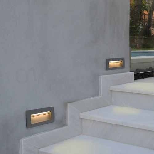 Wandeinbauleuchte - HYDROSTEP - Tupex Electric - LED / rechteckig / IP65