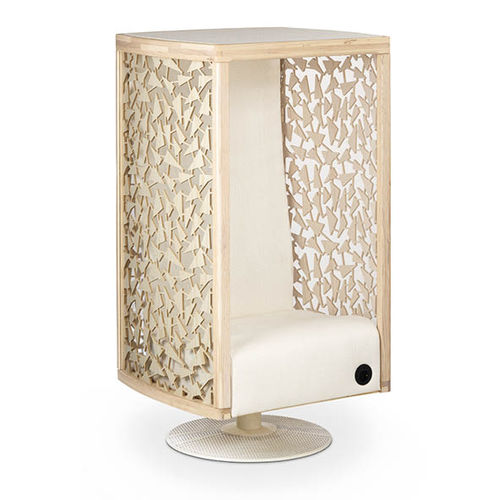 Moderner Sessel - SSHHH 8 - EVAVAARA DESIGN - Esche / gewölbtes Glas / Polster