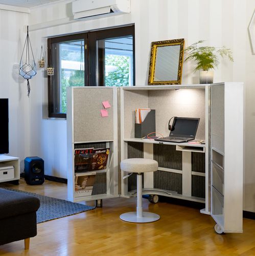 Moderner Schreibtisch - SSHHH 3 - EVAVAARA DESIGN - Holz / Filz / mit Stauraum