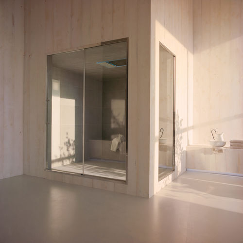 Glasscheibe / ESG Glas - FIT - EFFE - transparent / für Duschen / für Sauna