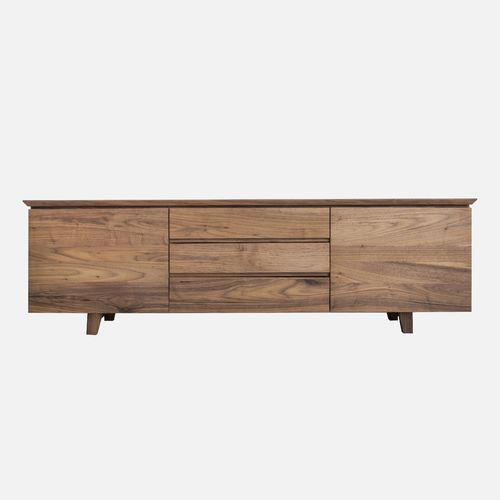 Modernes Sideboard - Emil - LITOOC - amerikanischer Nussbaum / Weißeiche / mit Schubladen