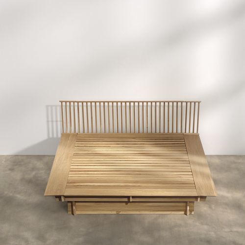 Doppelbett - Ole - LITOOC - modern / Kopfteil / Bettkasten
