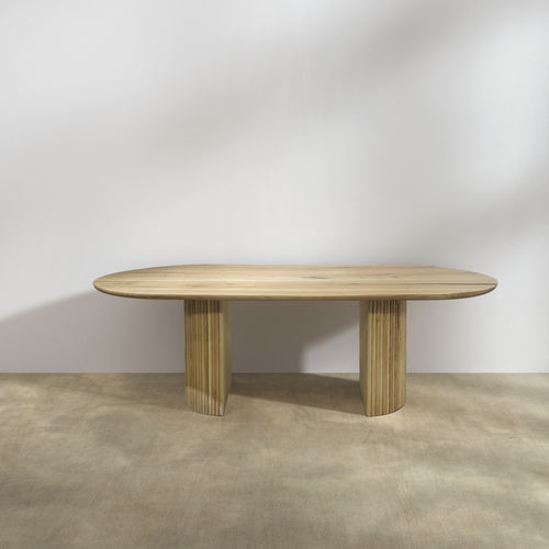 Moderner Esstisch - Mattis - LITOOC - Eiche / Gestell aus Eiche / oval
