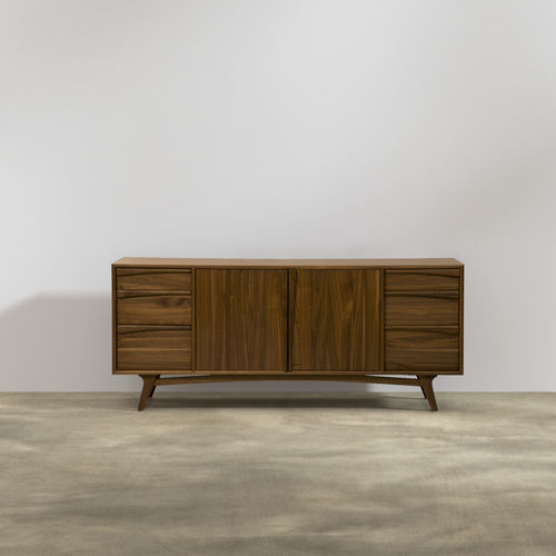 Modernes Sideboard - Finn - LITOOC - Nussbaum / mit Schubladen / maßgefertigt