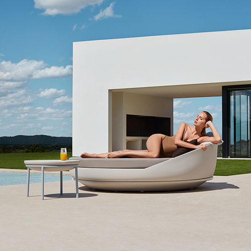 Rundes Garten-Bett - Lace - MOWEE - Doppelbett / modern / Polster