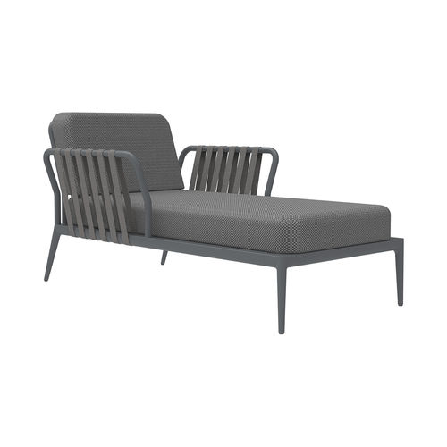 Moderne Liege - Divan Ribbons - MOWEE - Stoff / Aluminium / für Außenbereich