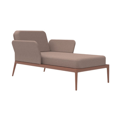 Moderne Sonnenliege - Divan Cover - MOWEE - Stoff / lackiertes Aluminium / für Gewerbegebrauch
