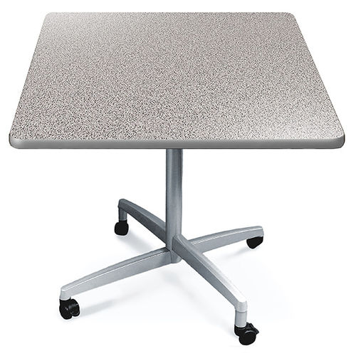 Moderner Bistrotisch - NEST - Allied - Laminat / Gestell aus Aluminiumguss / rund