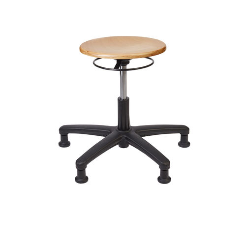 Moderner Hocker - SE-W4D - DIVERSIFIED WOODCRAFTS - Ahornholz / Laubholz / Gestell aus Nylon